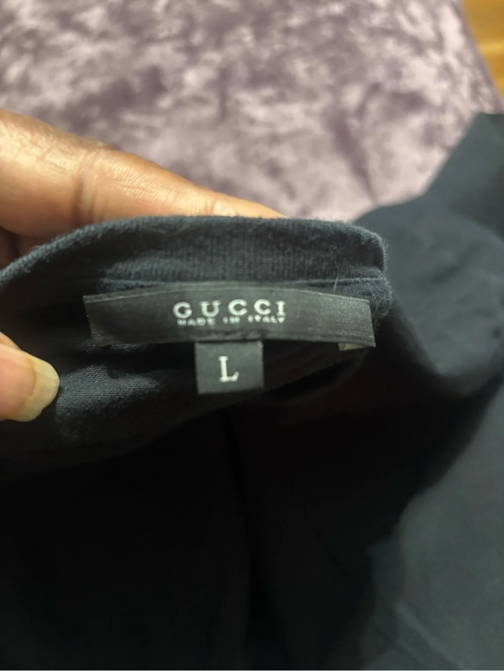 Gucci Black Long-Sleeve Crewneck Tee